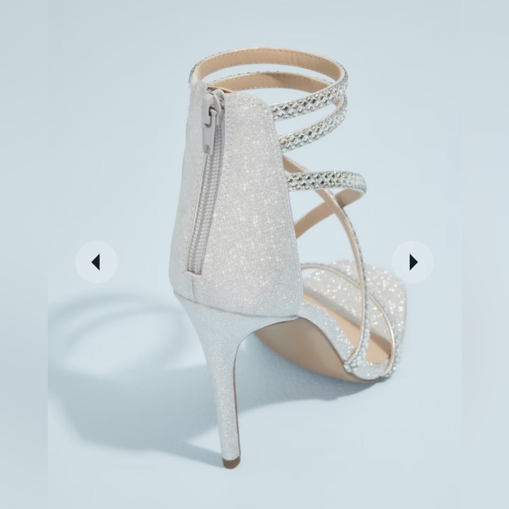 NEW Steve Madden Strappy Baguette Crystal Strap Stiletto Heels! - Picture 4 of 6